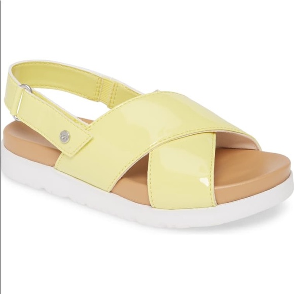 yellow platform sandals